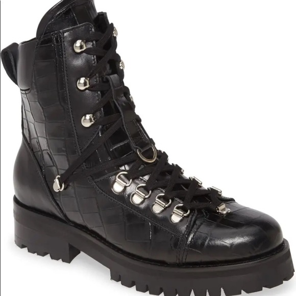 NWT ALLSAINTS Franka Lace-Up Hiker Boot - Picture 1 of 7